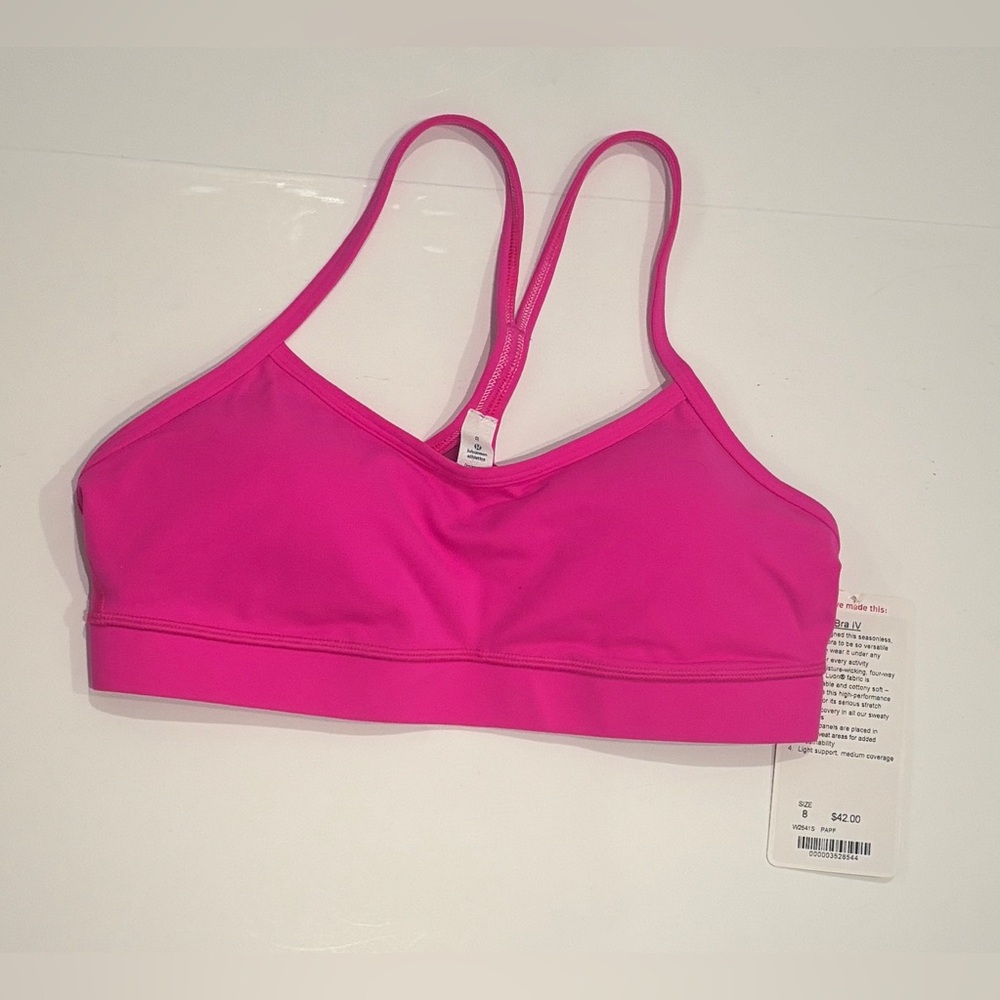 Lululemon pink “Flow Y Bra IV” size 8